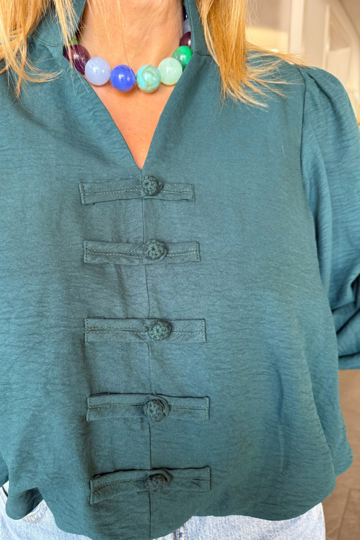 Timeless Romance Top-Green-1- Tops-ENTRO-Usher & Co - Women's Boutique Located in Atoka, OK and Durant, OK