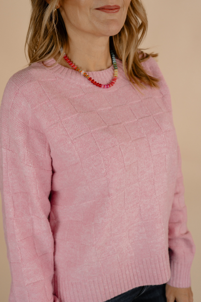 Hailey Sweater-Heather Pink-Sweaters-THREAD AND SUPPLY-Usher & Co - Women's Boutique Located in Atoka, OK and Durant, OK