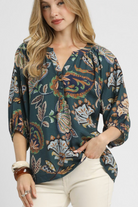Haisley Top-1- Tops-Umgee-Usher & Co - Women's Boutique Located in Atoka, OK and Durant, OK