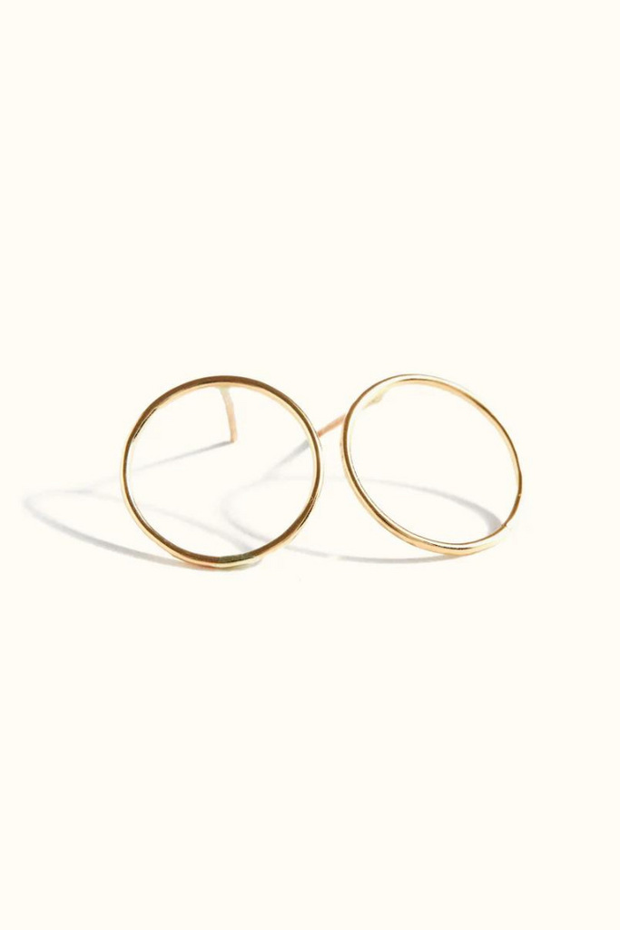 ABLE: Hammered Circle Studs-Earrings-ABLE-Usher & Co - Women's Boutique Located in Atoka, OK and Durant, OK