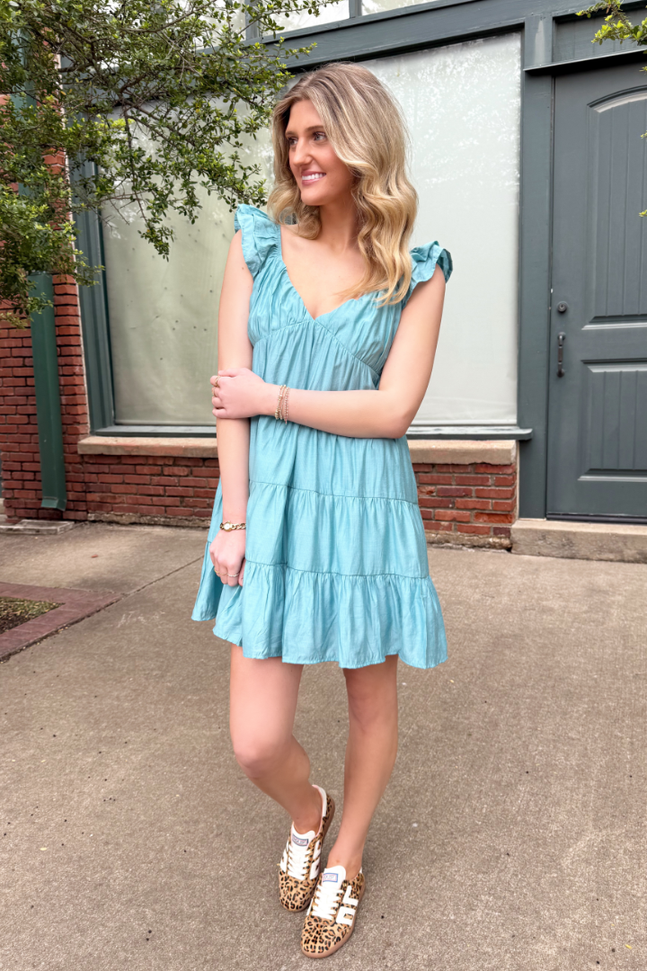 Harlow Dress-6- Dress/Romp/Jump-Blue Pepper-Usher & Co - Women's Boutique Located in Atoka, OK and Durant, OK