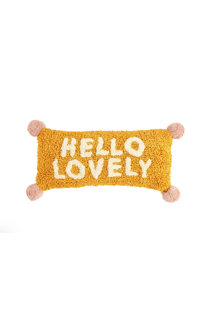 Hello Tufted Pillow-Pillows/Throws-Mudpie-Usher & Co - Women's Boutique Located in Atoka, OK and Durant, OK