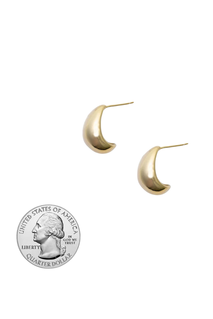 Hendrix Baby Dome Hoops-Earrings-BRACHA-Usher & Co - Women's Boutique Located in Atoka, OK and Durant, OK