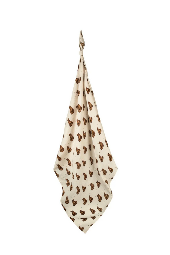 Bamboo Swaddle-Honey Bear-Baby-Milkbarn-Usher & Co - Women's Boutique Located in Atoka, OK and Durant, OK