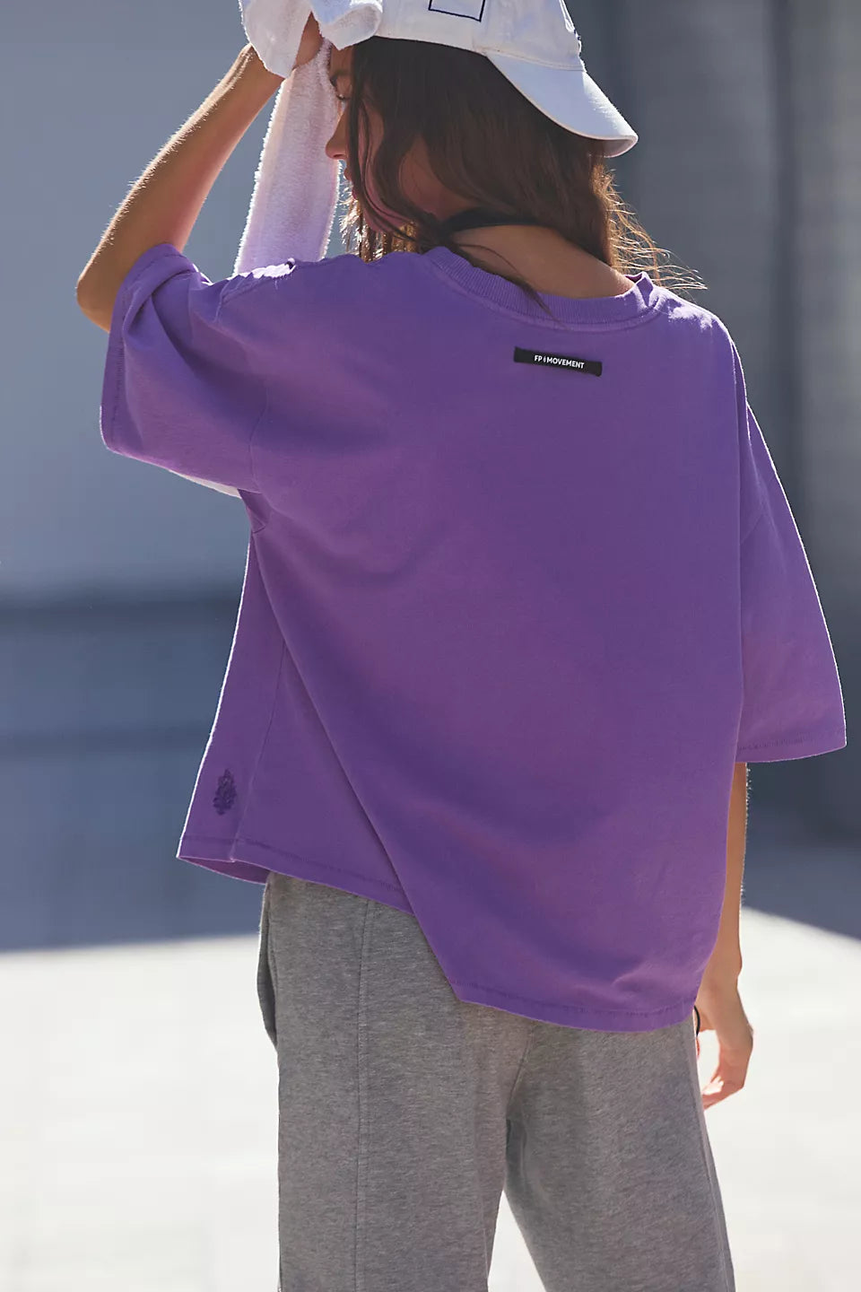 FP Movement: Tackle Tee-Vivid Violet-1- Tops-Free People Movement-Usher & Co - Women's Boutique Located in Atoka, OK and Durant, OK