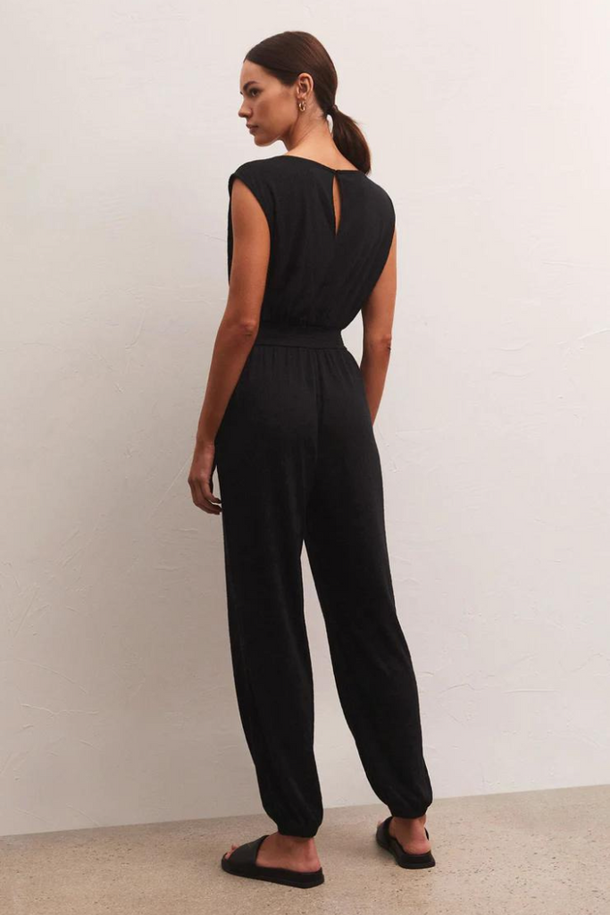 Z Supply: Indy Knit Jumpsuit-Black-Jumpsuits-Z SUPPLY-Usher & Co - Women's Boutique Located in Atoka, OK and Durant, OK