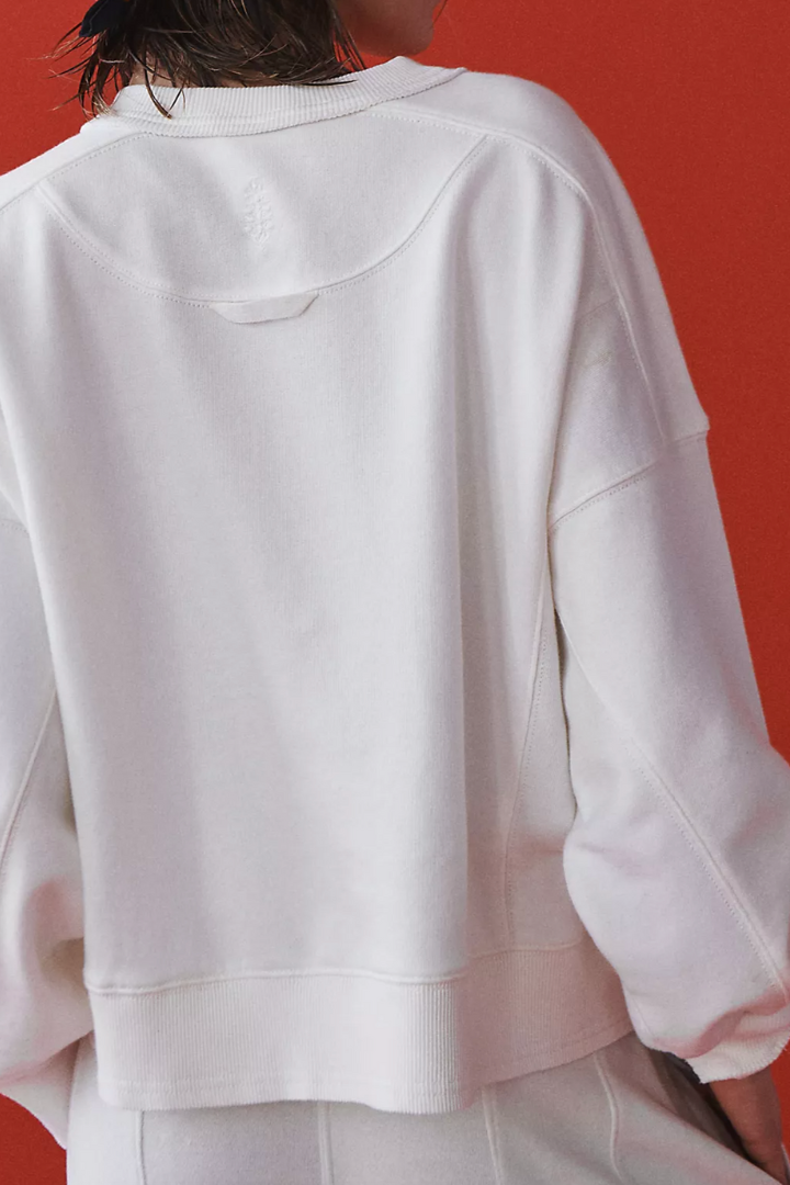 FP Movement: Intercept Pullover-White-1- Tops-Free People Movement-Usher & Co - Women's Boutique Located in Atoka, OK and Durant, OK