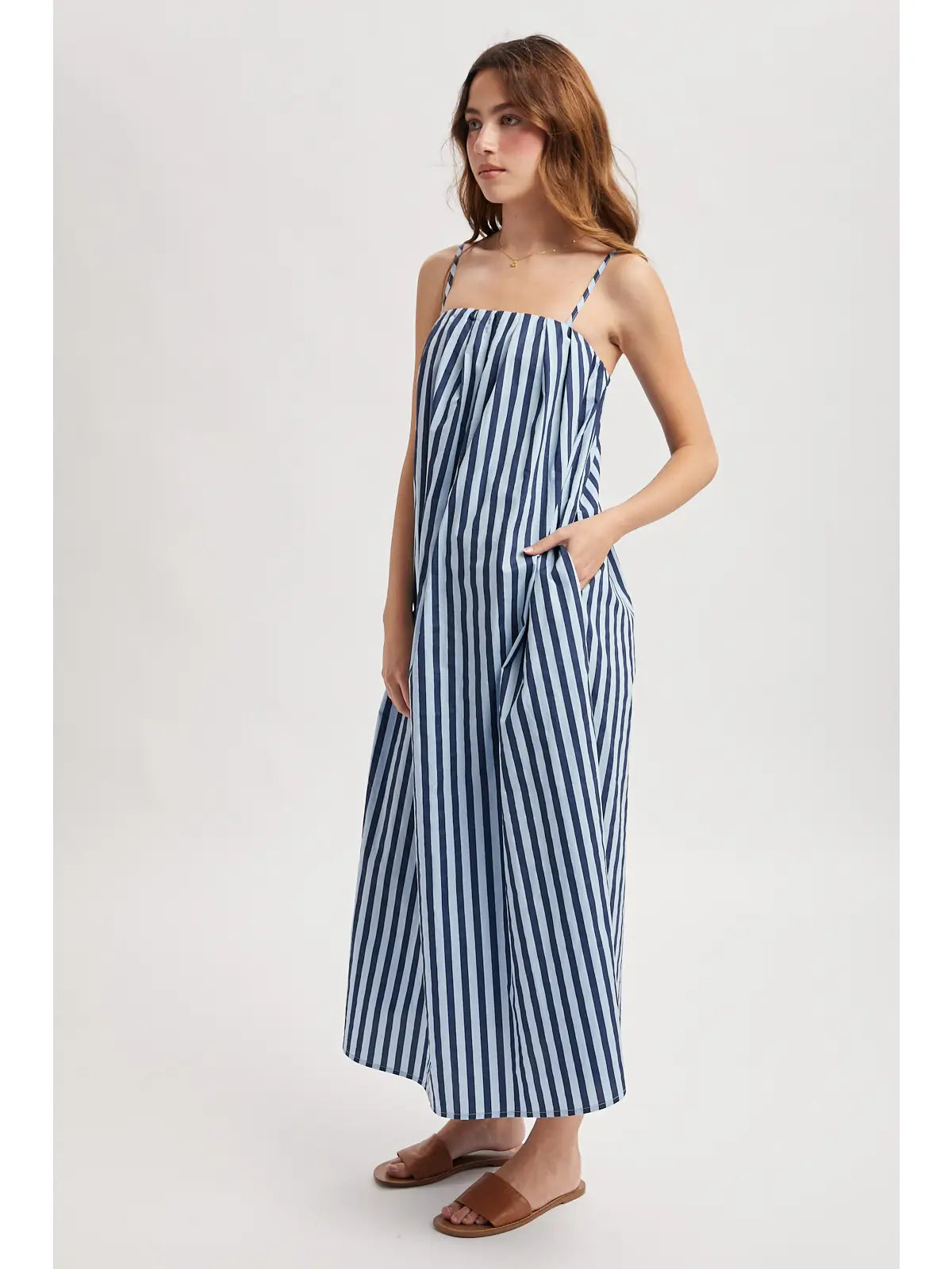 Jadelyn Stripe Midi Dress-6- Dress/Romp/Jump-Wishlist-Usher & Co - Women's Boutique Located in Atoka, OK and Durant, OK