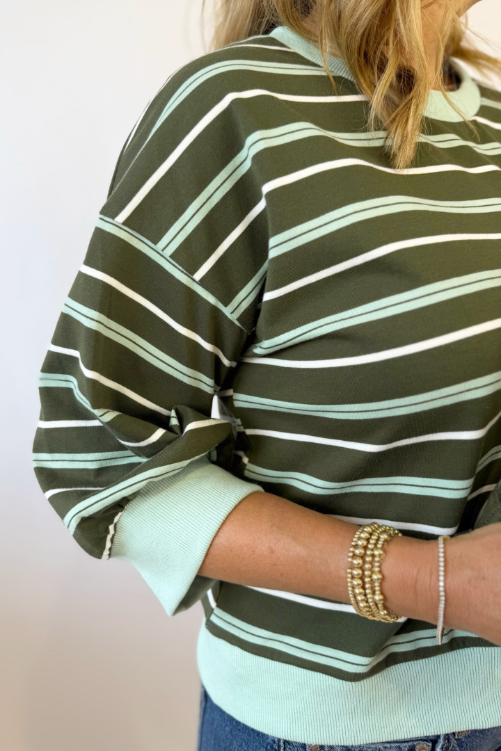 Jenna Striped Top-1- Tops-JODIFL-Usher & Co - Women's Boutique Located in Atoka, OK and Durant, OK
