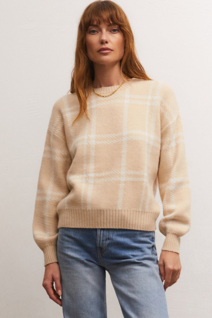 Z Supply: Jolene Sweater-Almond-Sweaters-Z SUPPLY-Usher & Co - Women's Boutique Located in Atoka, OK and Durant, OK