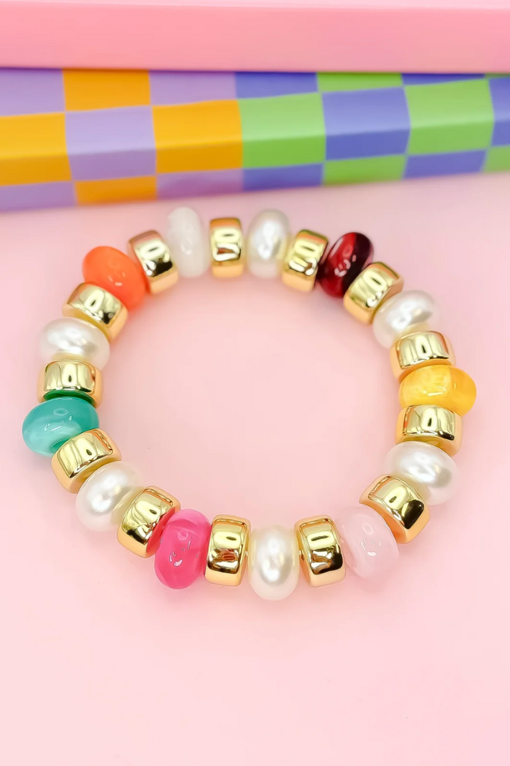 Joyful Gold Bead Bracelet-7- Jewelry-Treasure Jewels-Usher & Co - Women's Boutique Located in Atoka, OK and Durant, OK