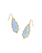 Kendra Scott: Adriana Scallop Frame Drop Earrings-Gold Sky Blue Iridescent Abalone-7- Jewelry-Kendra Scott-Usher & Co - Women's Boutique Located in Atoka, OK and Durant, OK