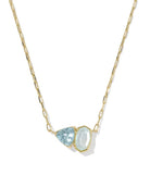 Kendra Scott: Tatum Necklace-Gold Light Blue Mix-7- Jewelry-Kendra Scott-Usher & Co - Women's Boutique Located in Atoka, OK and Durant, OK