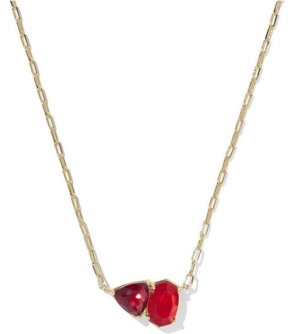 Kendra Scott: Tatum Necklace-Gold Red Mix-7- Jewelry-Kendra Scott-Usher & Co - Women's Boutique Located in Atoka, OK and Durant, OK