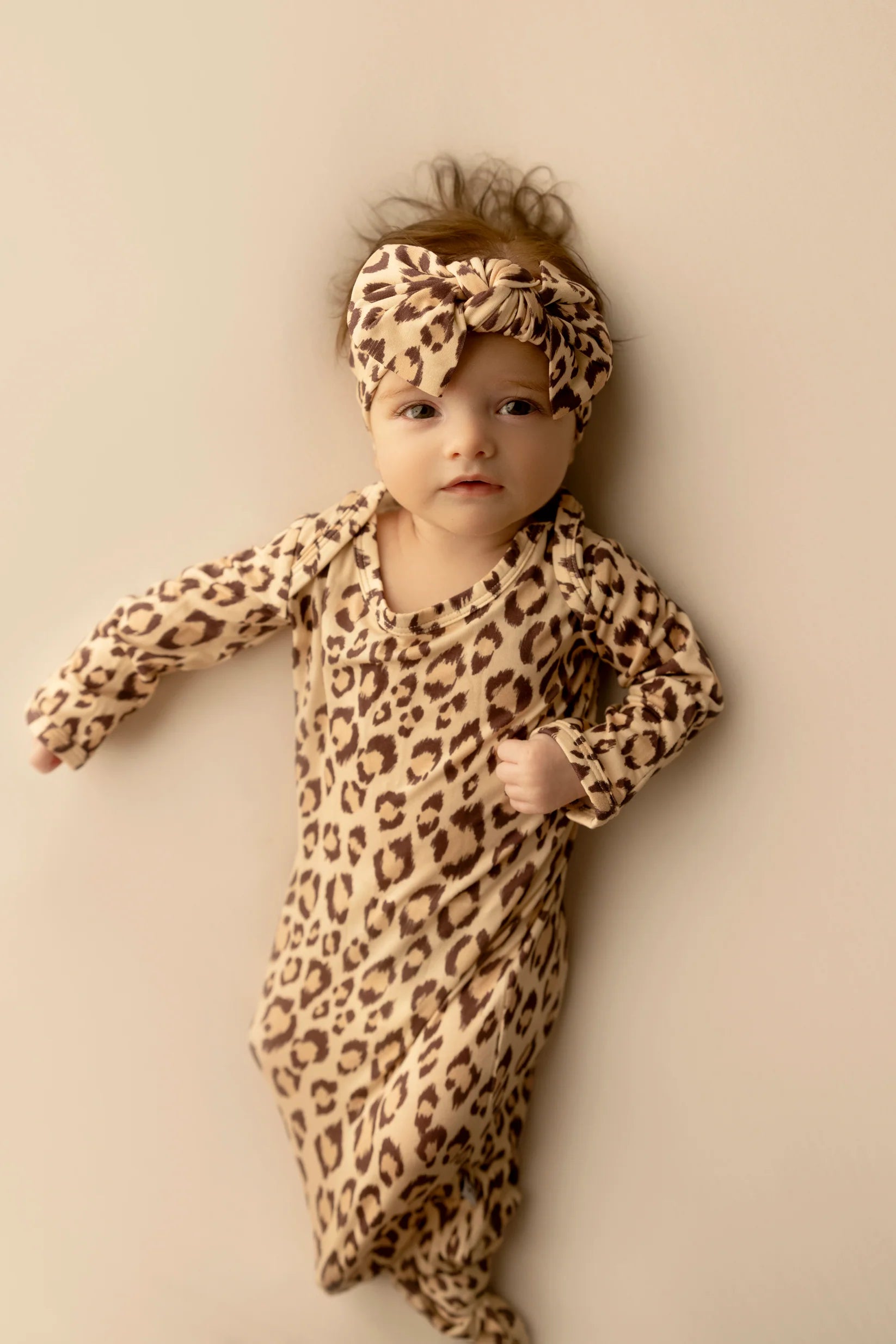 Goosies: Knotted Gown-Leopard-12- Baby/Kids/Men-Goosies-Usher & Co - Women's Boutique Located in Atoka, OK and Durant, OK
