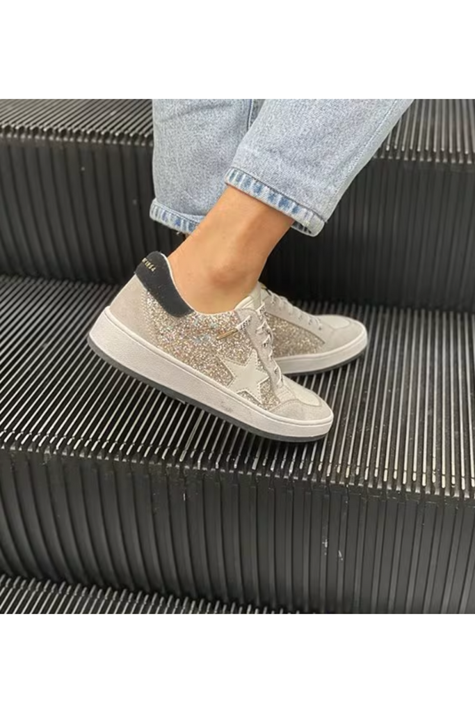Vintage Havana: Kristen-Grey Glitter-Sneakers-Vintage Havana-Usher & Co - Women's Boutique Located in Atoka, OK and Durant, OK