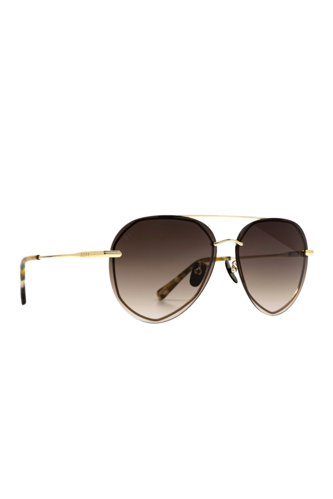 DIFF: Lenox-Gold+Sea Tortoise+Brown Gradient-Sunglasses-DIFF-Usher & Co - Women's Boutique Located in Atoka, OK and Durant, OK