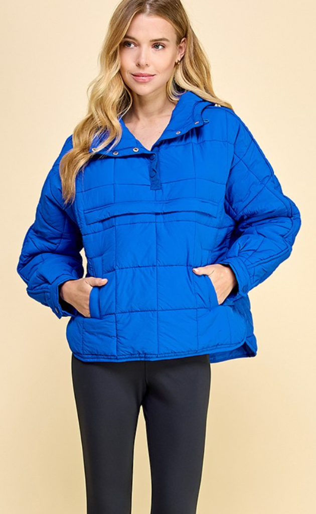 Madison Cloud Pullover-Royal Blue-OUTERWEAR-TCEC-Usher & Co - Women's Boutique Located in Atoka, OK and Durant, OK
