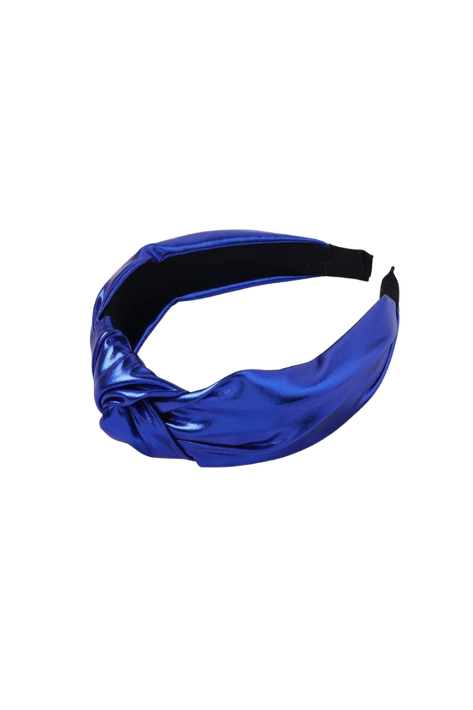 Major Metallic Headband-Royal-Hair Accessories-Babe Wholesale-Usher & Co - Women's Boutique Located in Atoka, OK and Durant, OK