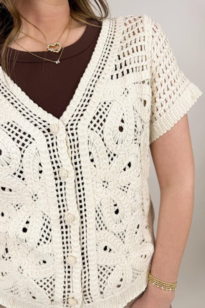 Market Day Crochet Top-1- Tops-Skies Are Blue-Usher & Co - Women's Boutique Located in Atoka, OK and Durant, OK