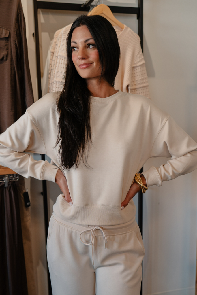 Martina Top-Dove-Long Sleeve Tops-THREAD AND SUPPLY-Usher & Co - Women's Boutique Located in Atoka, OK and Durant, OK