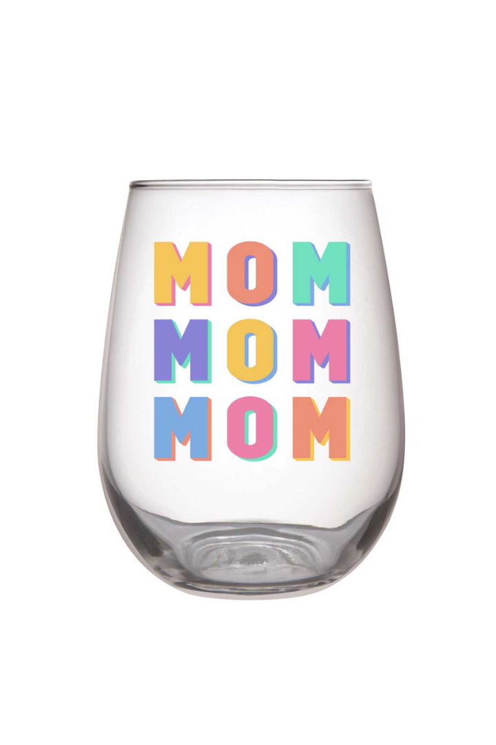 Mom Stemless Wine Glass-14-DISTRESSED-Slant-Usher & Co - Women's Boutique Located in Atoka, OK and Durant, OK