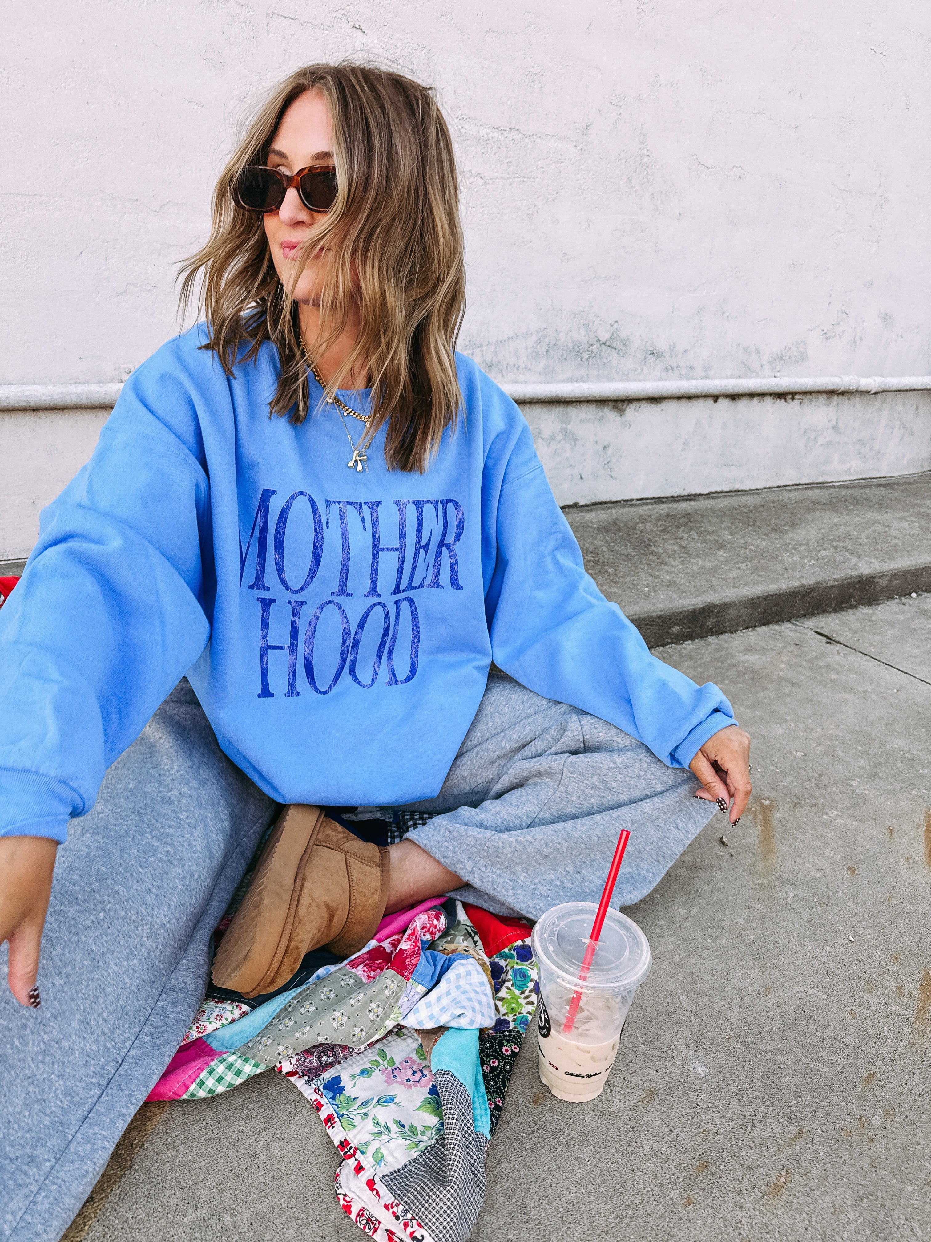 Motherhood Sweatshirt-1- Tops-Etta + East-Usher & Co - Women's Boutique Located in Atoka, OK and Durant, OK