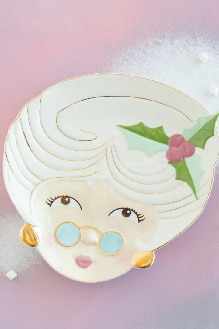 Mrs Papa Noel Platter-11- Gift/Home-Glitterville-Usher & Co - Women's Boutique Located in Atoka, OK and Durant, OK