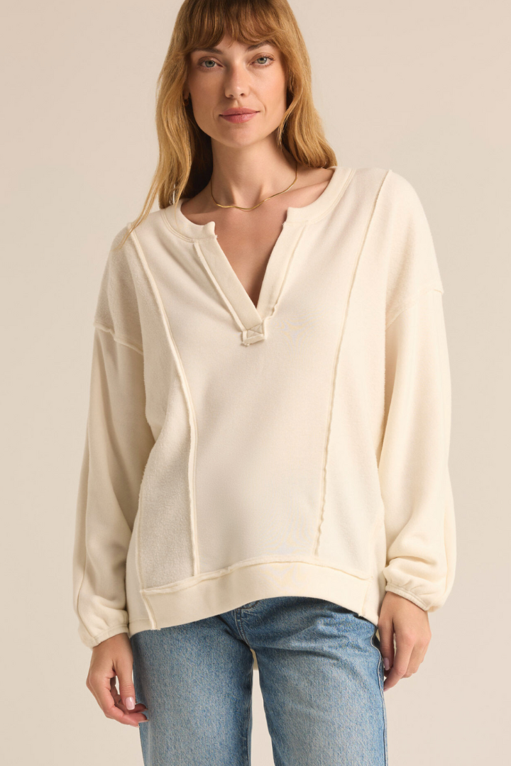 Z Supply: Out Of Towner Sweatshirt-14-DISTRESSED-Z SUPPLY-Usher & Co - Women's Boutique Located in Atoka, OK and Durant, OK