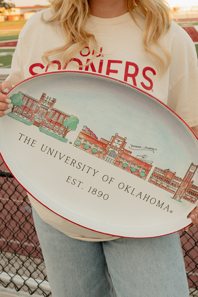 Oklahoma Skyline Tray-Decor-Valliant Gifts-Usher & Co - Women's Boutique Located in Atoka, OK and Durant, OK