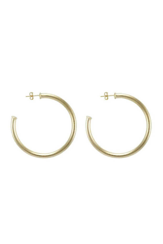 Sheila Fajl: Petite Favorite Hoops-Brushed Gold-Earrings-SHEILA FAJL-Usher & Co - Women's Boutique Located in Atoka, OK and Durant, OK