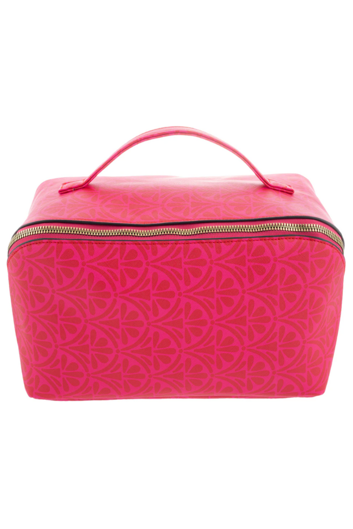 Pink Demask Cosmetic Bag-10- Bags/Wallets-Karma-Usher & Co - Women's Boutique Located in Atoka, OK and Durant, OK