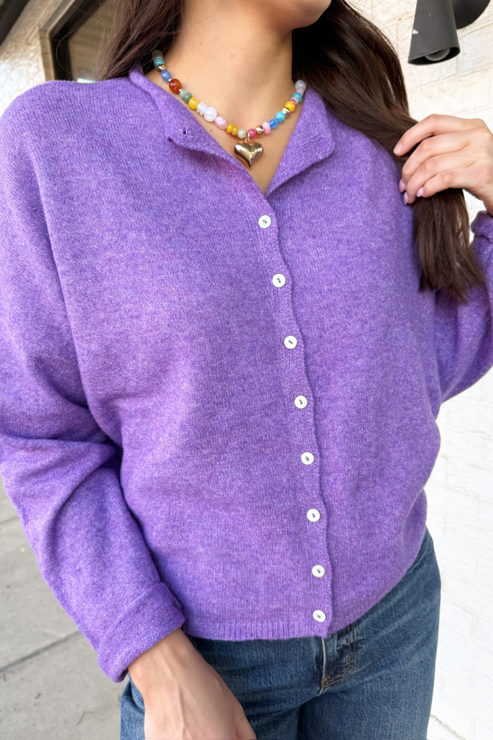 Piper Cardigan-Purple-1- Tops-Things Between-Usher & Co - Women's Boutique Located in Atoka, OK and Durant, OK