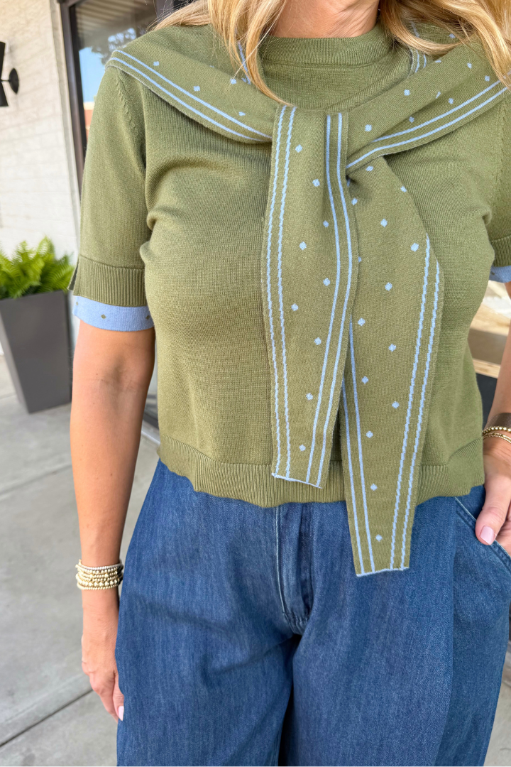 Prep Sweater-1- Tops-ENTRO-Usher & Co - Women's Boutique Located in Atoka, OK and Durant, OK