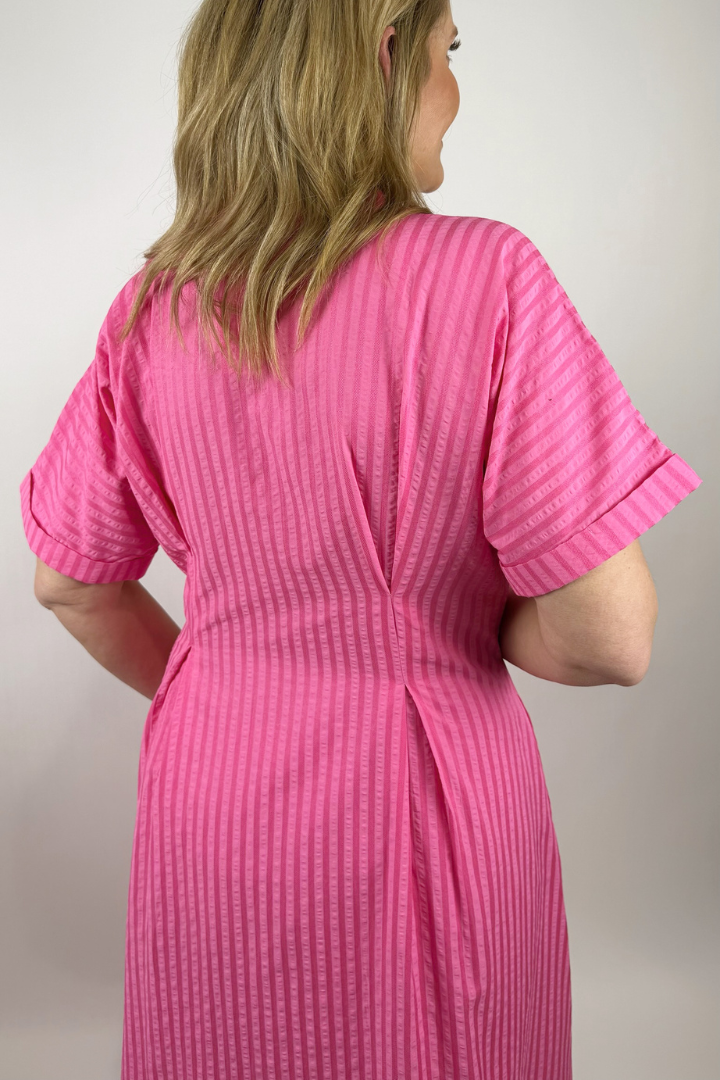 Pretty Little Stripes Midi Dress-6- Dress/Romp/Jump-JODIFL-Usher & Co - Women's Boutique Located in Atoka, OK and Durant, OK