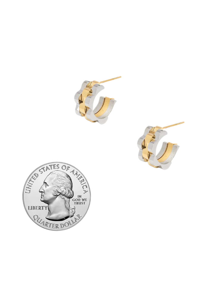 Rolly Baby Hoops-Gold-Earrings-BRACHA-Usher & Co - Women's Boutique Located in Atoka, OK and Durant, OK