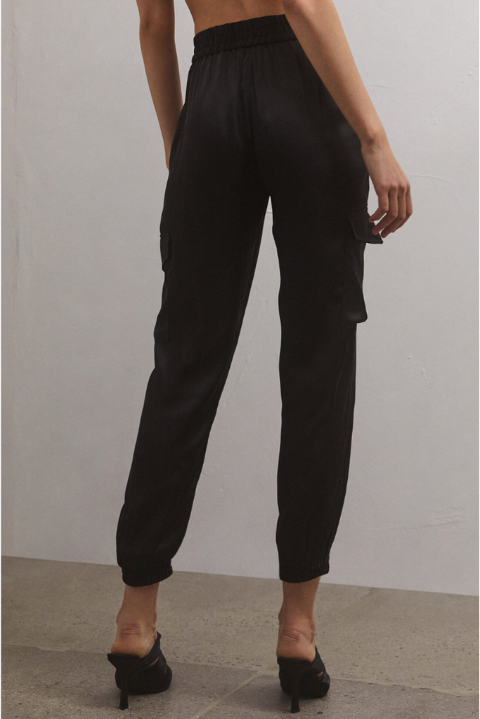 Z Supply: Rory CArgo Jogger-Black-Pants-Z SUPPLY-Usher & Co - Women's Boutique Located in Atoka, OK and Durant, OK