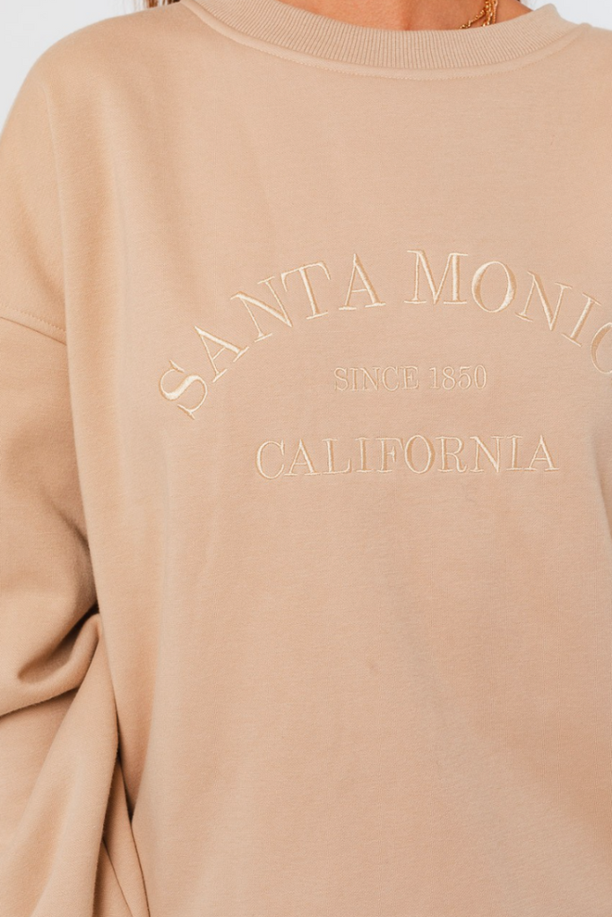 Santa Monica Sweatshirt-Graphic Sweatshirts-Le Lis-Usher & Co - Women's Boutique Located in Atoka, OK and Durant, OK