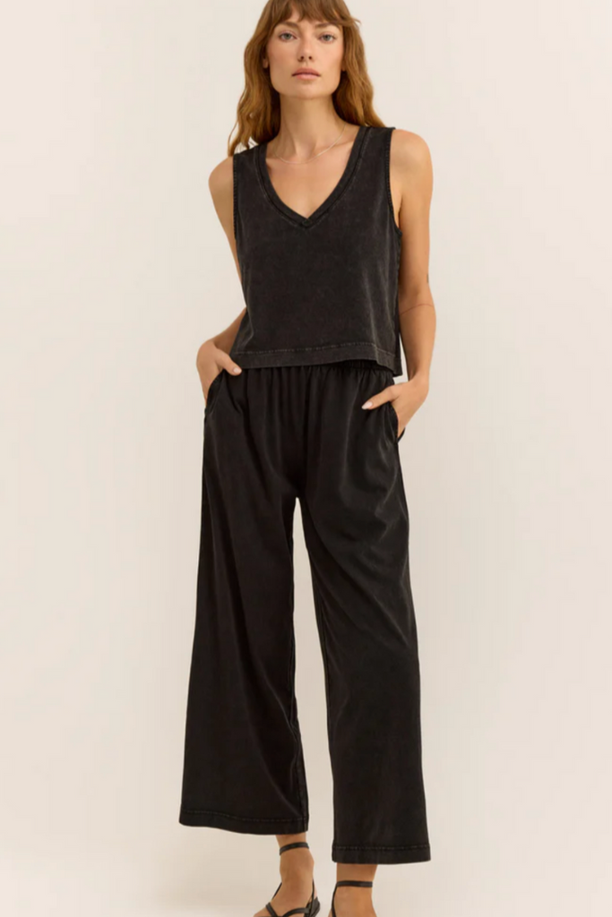 Z Supply: Scout Pant-Black-Pants-Z SUPPLY-Usher & Co - Women's Boutique Located in Atoka, OK and Durant, OK