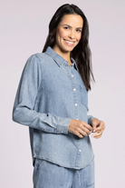 Shay Chambray Button Down-1- Tops-THREAD AND SUPPLY-Usher & Co - Women's Boutique Located in Atoka, OK and Durant, OK