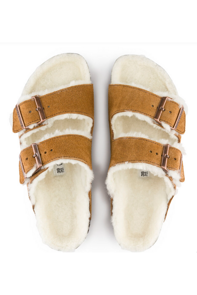 Birkenstock: Arizona-Shearling Mink-Sandals-Birkenstock-Usher & Co - Women's Boutique Located in Atoka, OK and Durant, OK