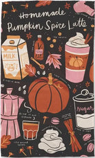 Pumpkin Spice Latte Tea Towel-Kitchen Textiles-Geometry-Usher & Co - Women's Boutique Located in Atoka, OK and Durant, OK