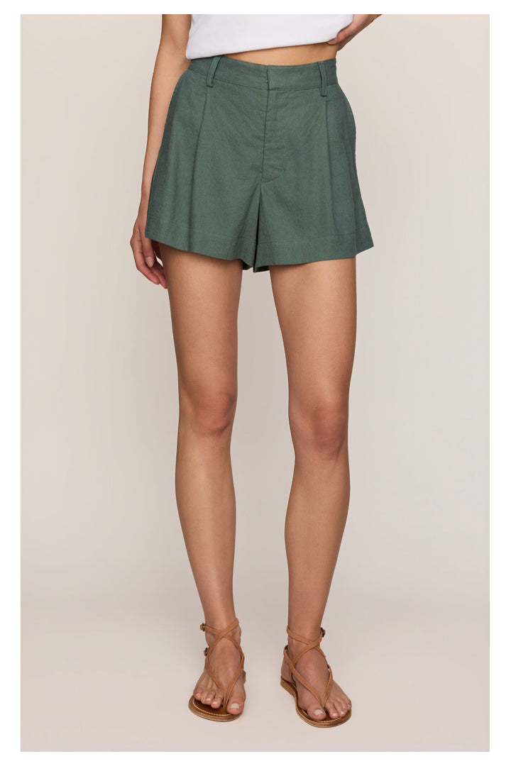 Z Supply: Vantage Linen Short - Everglade-4- Bottoms-Z Supply-Usher & Co - Women's Boutique Located in Atoka, OK and Durant, OK