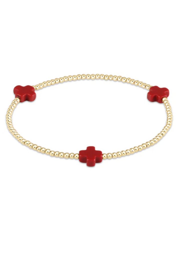 enewton: Signature Cross 2mm Gold Bracelet-7- Jewelry-ENEWTON-Usher & Co - Women's Boutique Located in Atoka, OK and Durant, OK