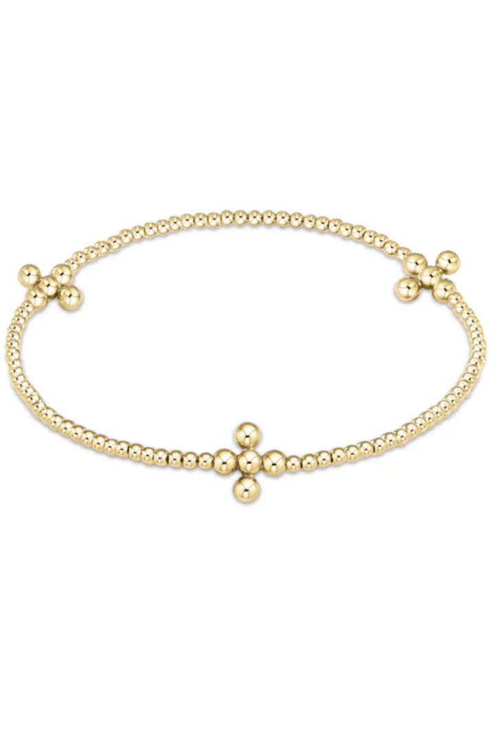 enewton: Signature Cross Gold Pattern Bracelet-Beaded Cross-7- Jewelry-ENEWTON-Usher & Co - Women's Boutique Located in Atoka, OK and Durant, OK