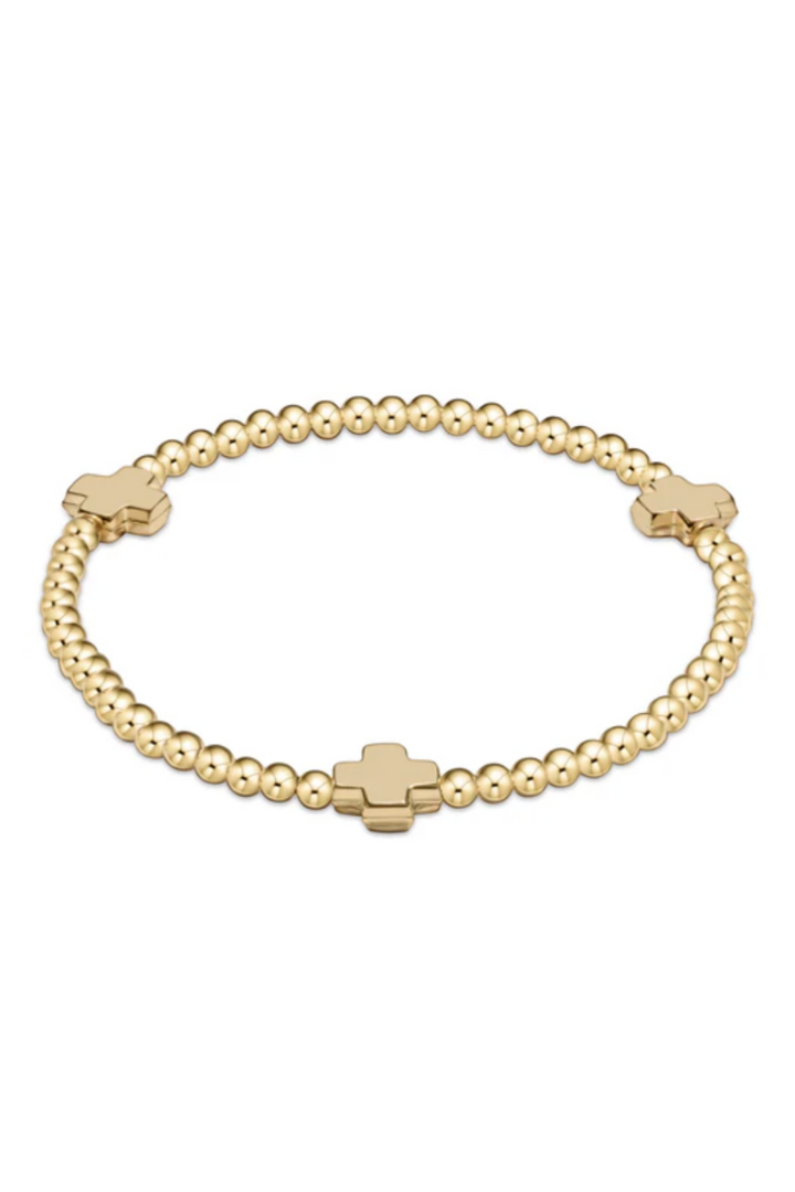 enewton: Signature Cross Pattern Bracelet-Gold-7- Jewelry-ENEWTON-Usher & Co - Women's Boutique Located in Atoka, OK and Durant, OK