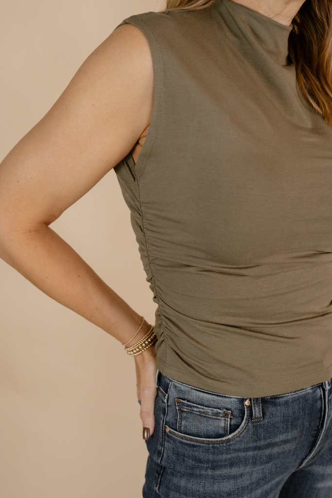 Simone Top-Olive-Tank Tops-THREAD AND SUPPLY-Usher & Co - Women's Boutique Located in Atoka, OK and Durant, OK