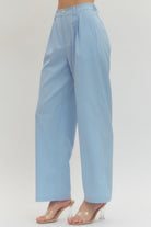 Sky Blue Pants-4- Bottoms-ENTRO-Usher & Co - Women's Boutique Located in Atoka, OK and Durant, OK
