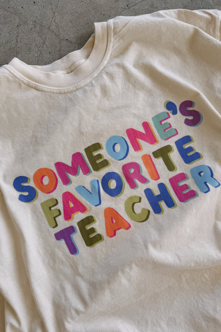 Someone's Favorite Teacher Tee-1- Tops-Etta + East-Usher & Co - Women's Boutique Located in Atoka, OK and Durant, OK