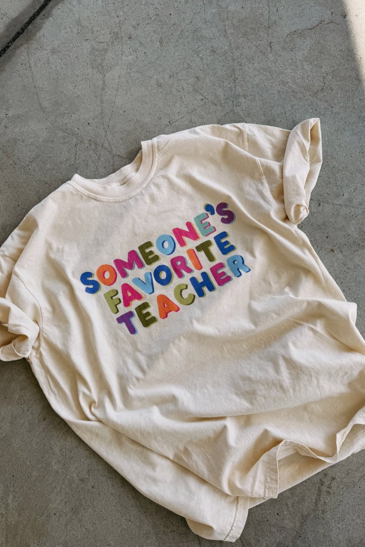 Someone's Favorite Teacher Tee-1- Tops-Etta + East-Usher & Co - Women's Boutique Located in Atoka, OK and Durant, OK